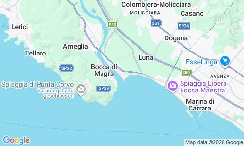 Ausschnitt der Weltkarte zu Fiumaretta Strand