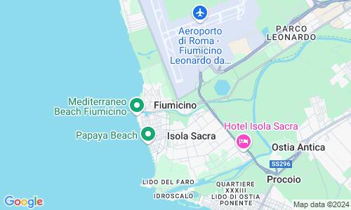 Ausschnitt der Weltkarte zu Fiumicino