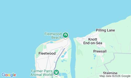 Ausschnitt der Weltkarte zu Fleetwood Beach