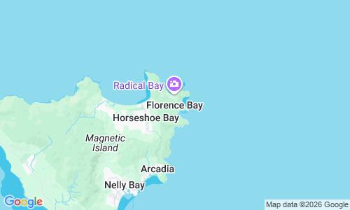 Ausschnitt der Weltkarte zu Florence Bay Beach