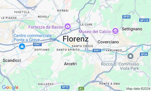 Ausschnit der Weltkarte zu Florenz