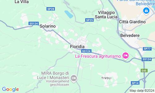 Ausschnitt der Weltkarte zu Floridia