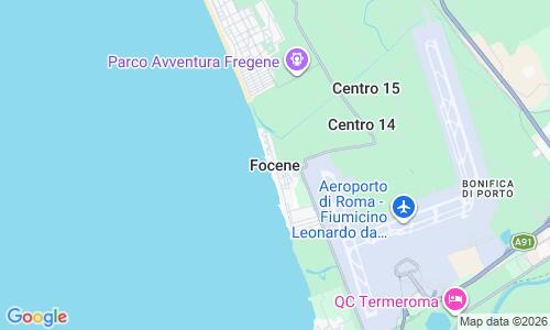 Ausschnitt der Weltkarte zu Focene Strand