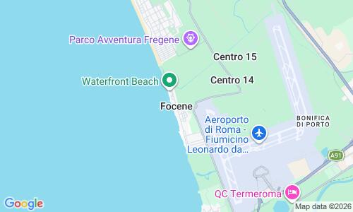 Ausschnitt der Weltkarte zu Focene Strand