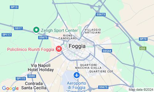 Ausschnitt der Weltkarte zu Foggia