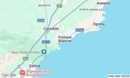 Ausschnitt der Weltkarte zu Fontane Bianche