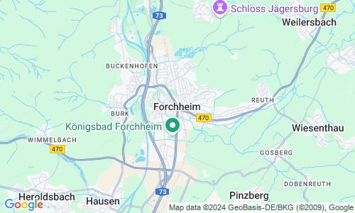 Ausschnitt der Weltkarte zu Forchheim