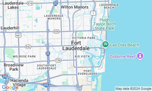 Ausschnitt der Weltkarte zu Fort Lauderdale