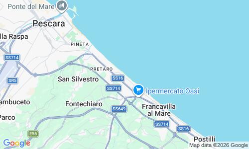 Ausschnitt der Weltkarte zu Francavilla al Mare Spiaggia