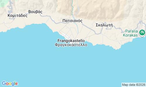 Ausschnitt der Weltkarte zu Frangokastello Beach