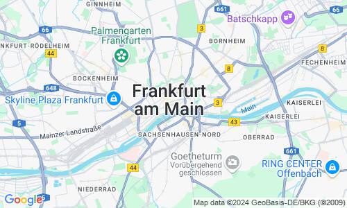 Ausschnit der Weltkarte zu Frankfurt am Main
