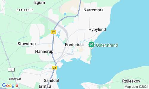 Ausschnitt der Weltkarte zu Fredericia