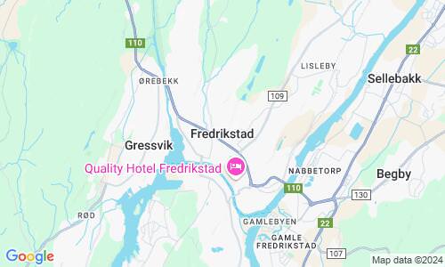 Ausschnitt der Weltkarte zu Fredrikstad