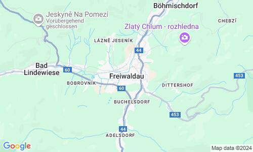 Ausschnitt der Weltkarte zu Freiwaldau