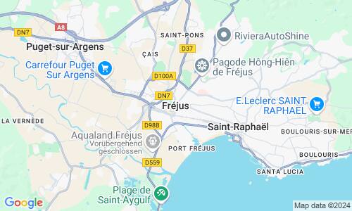 Ausschnit der Weltkarte zu Fréjus