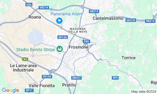 Ausschnitt der Weltkarte zu Frosinone