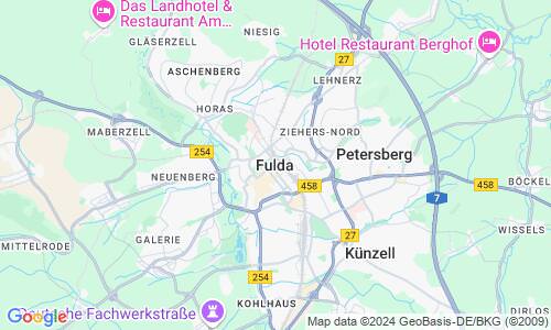 Ausschnitt der Weltkarte zu Fulda