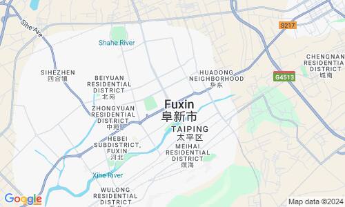 Ausschnitt der Weltkarte zu Fuxin