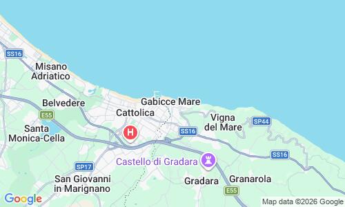 Ausschnitt der Weltkarte zu Gabicce Mare