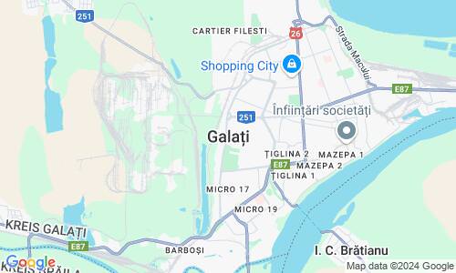 Ausschnitt der Weltkarte zu Galatz