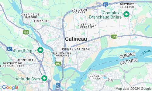 Ausschnitt der Weltkarte zu Gatineau