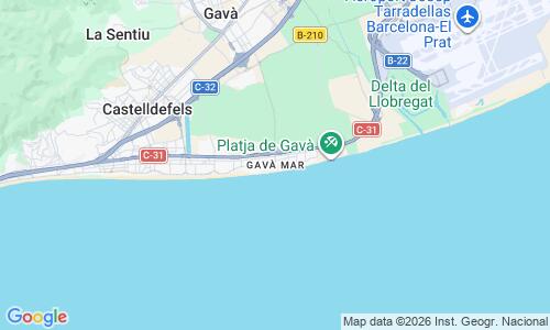 Ausschnitt der Weltkarte zu Gava Mar Strand