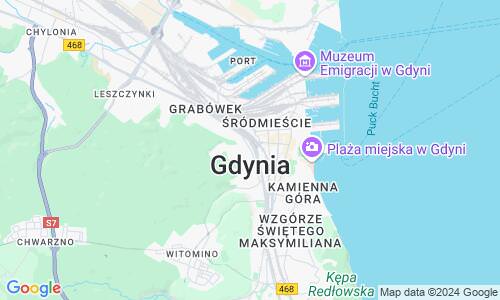 Ausschnitt der Weltkarte zu Gdingen