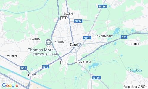 Ausschnitt der Weltkarte zu Geel