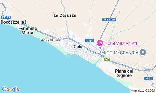 Ausschnitt der Weltkarte zu Gela