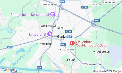 Ausschnitt der Weltkarte zu Genk