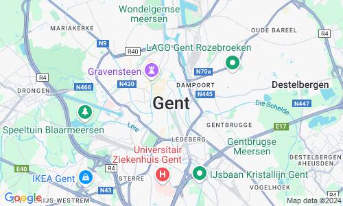 Ausschnit der Weltkarte zu Gent