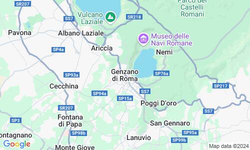 Ausschnitt der Weltkarte zu Genzano di Roma