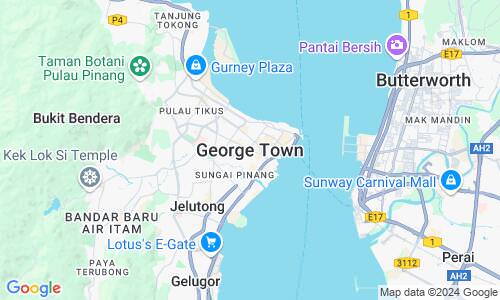 Ausschnitt der Weltkarte zu George Town