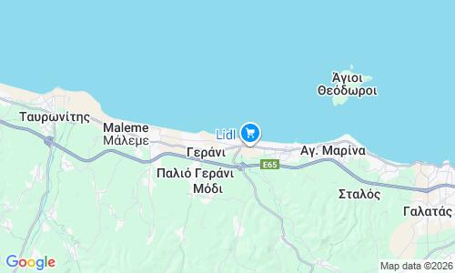 Ausschnitt der Weltkarte zu Gerani Beach