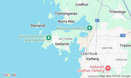 Ausschnitt der Weltkarte zu Getterön Havsbad