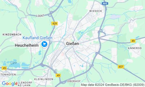 Ausschnitt der Weltkarte zu Gießen