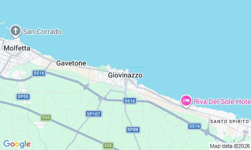 Ausschnitt der Weltkarte zu Giovinazzo Strand