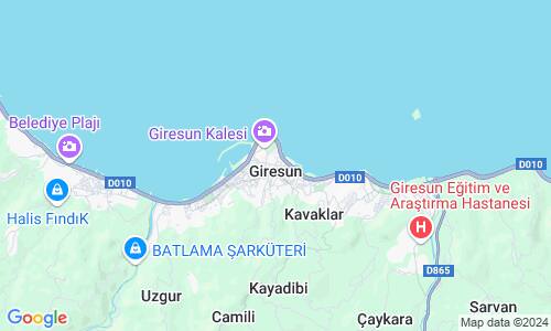 Ausschnitt der Weltkarte zu Giresun