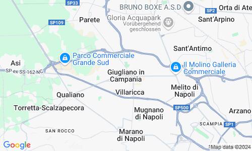 Ausschnitt der Weltkarte zu Giugliano in Campania