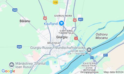 Ausschnitt der Weltkarte zu Giurgiu