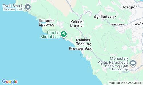 Ausschnitt der Weltkarte zu Glyfada Beach