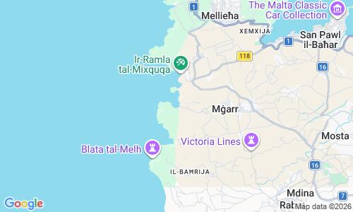 Ausschnitt der Weltkarte zu Gnejna Bay