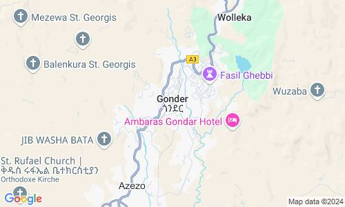 Ausschnitt der Weltkarte zu Gonder