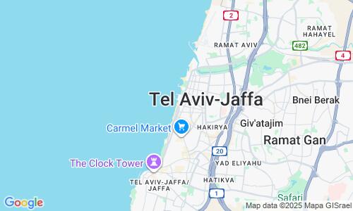 Ausschnitt der Weltkarte zu Gordon Beach