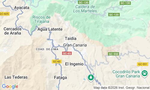 Ausschnitt der Weltkarte zu Gran Canaria