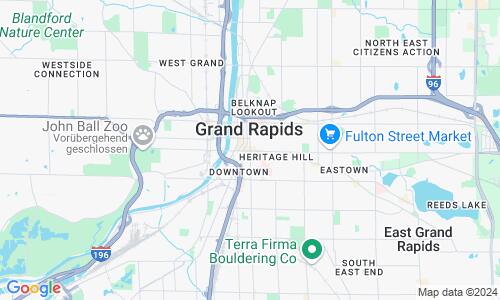 Ausschnitt der Weltkarte zu Grand Rapids