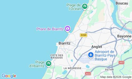 Ausschnitt der Weltkarte zu Grande Plage