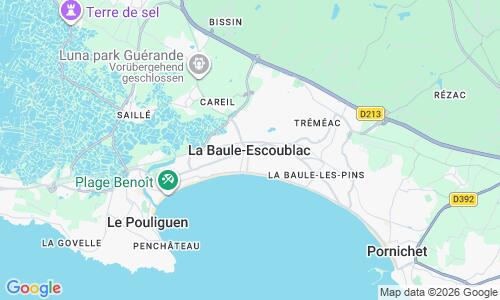Ausschnitt der Weltkarte zu Grande Plage La Baule