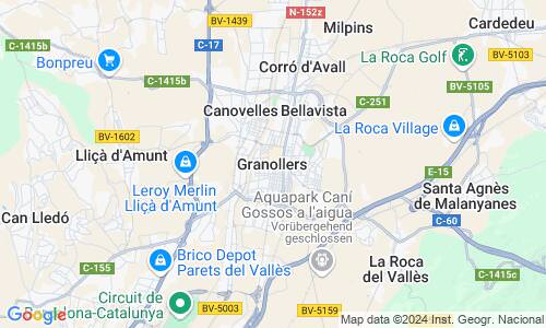 Ausschnitt der Weltkarte zu Granollers