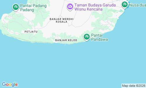 Ausschnitt der Weltkarte zu Green Bowl Beach